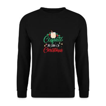 Coquito Le Goût Du Rhum Portoricain De Noël Dr - Sweat-shirt Unisexe - noir - Devant - Alina (178cm) & Michal (187cm)