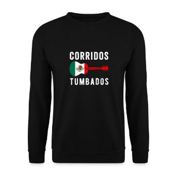 Corridos Belicos Tumbados Merch Camiseta Música - Sweat-shirt Unisexe - noir - Devant - Alina (178cm) & Michal (187cm)