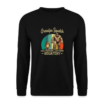 Bigfoot Sasquatch For Men Women Boys Girls Funny - Unisex Sweatshirt - black - Front - Alina (178cm) & Michal (187cm)