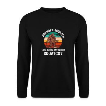 Bigfoot Sasquatch For Men Women Boys Girls Funny - Unisex Sweatshirt - black - Front - Alina (178cm) & Michal (187cm)