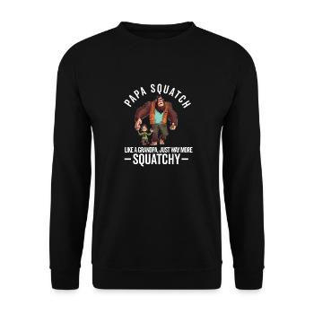 Bigfoot Sasquatch Pour Hommes Femmes Garçons Filles Drôle - Sweat-shirt Unisexe - noir - Devant - Alina (178cm) & Michal (187cm)