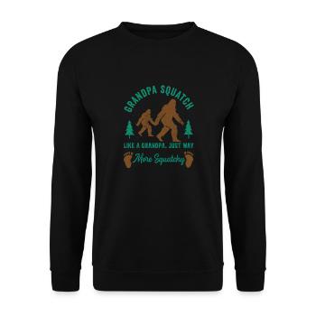 Bigfoot Sasquatch Pour Hommes Femmes Garçons Filles Drôle - Sweat-shirt Unisexe - noir - Devant - Alina (178cm) & Michal (187cm)