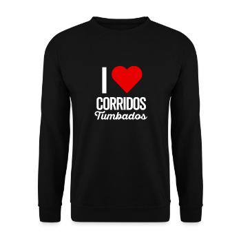 Corridos Belicos Tumbados Merch Camiseta Música - Sweat-shirt Unisexe - noir - Devant - Alina (178cm) & Michal (187cm)