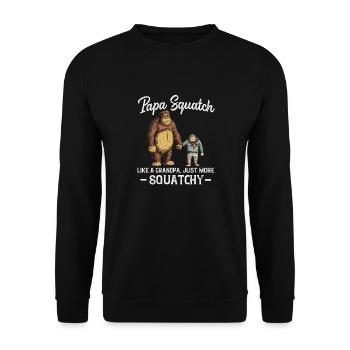 Bigfoot Sasquatch Pour Hommes Femmes Garçons Filles Drôle - Sweat-shirt Unisexe - noir - Devant - Alina (178cm) & Michal (187cm)