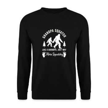 Bigfoot Sasquatch For Men Women Boys Girls Funny - Unisex Sweatshirt - black - Front - Alina (178cm) & Michal (187cm)