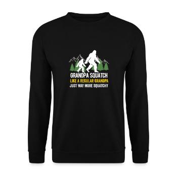 Bigfoot Sasquatch For Men Women Boys Girls Funny - Unisex Sweatshirt - black - Front - Alina (178cm) & Michal (187cm)