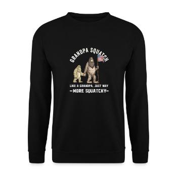 Bigfoot Sasquatch For Men Women Boys Girls Funny - Unisex Sweatshirt - black - Front - Alina (178cm) & Michal (187cm)