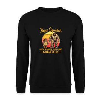 Bigfoot Sasquatch Pour Hommes Femmes Garçons Filles Drôle - Sweat-shirt Unisexe - noir - Devant - Alina (178cm) & Michal (187cm)