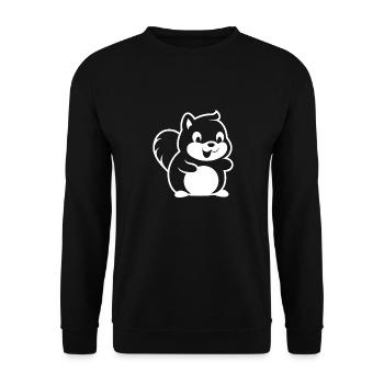 Humour petit écureuil - Sweat-shirt Unisexe - noir - Devant - Alina (178cm) & Michal (187cm)