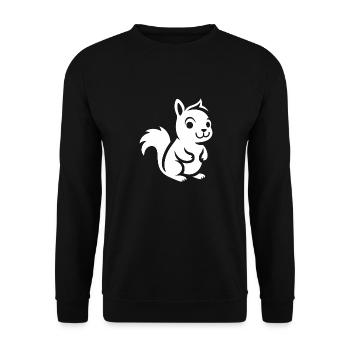 Humour petit écureuil - Sweat-shirt Unisexe - noir - Devant - Alina (178cm) & Michal (187cm)