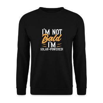 Bald Head Baldness Beard Bald Head - Unisex Sweatshirt - black - Front - Alina (178cm) & Michal (187cm)
