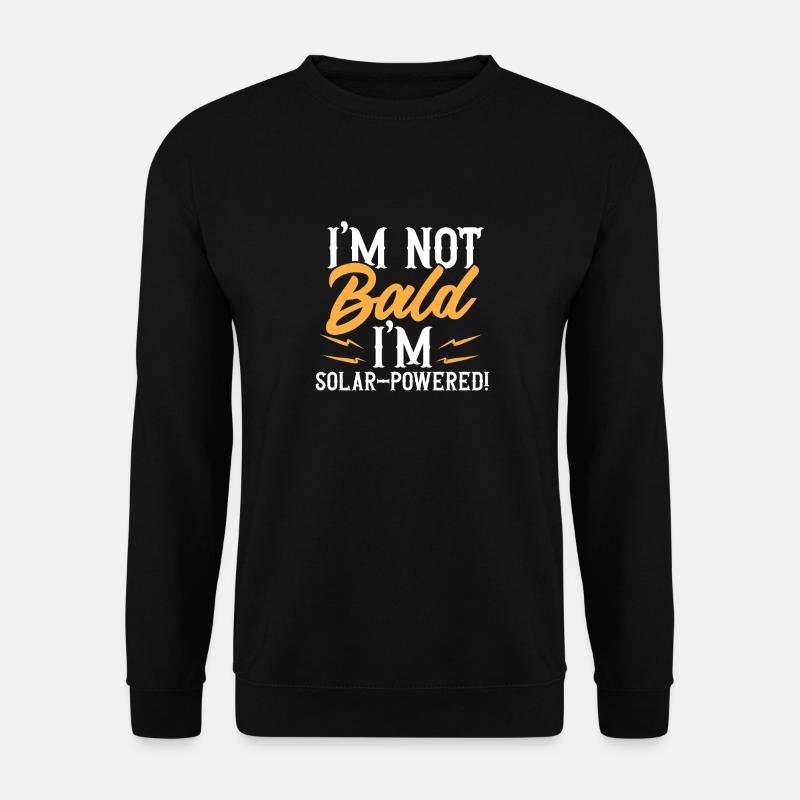 Glatze Kahlköpfigkeit Bart Glatzkopf - Unisex Pullover - Schwarz