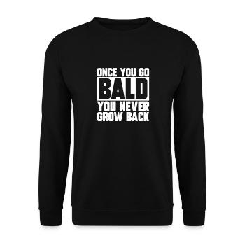 Bald Head Baldness Beard Bald Head - Unisex Sweatshirt - black - Front - Alina (178cm) & Michal (187cm)