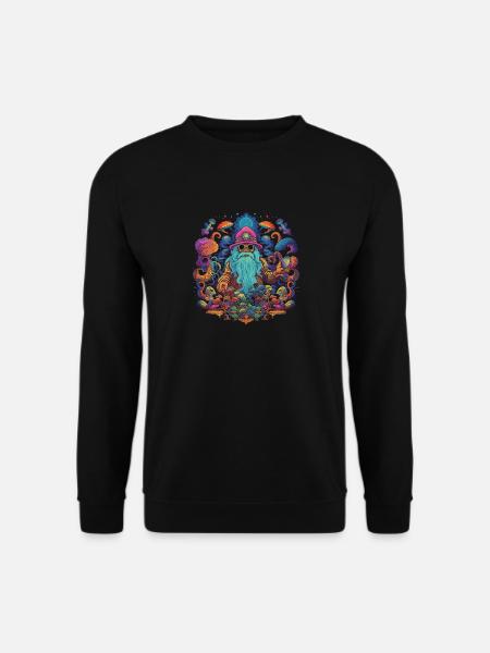 Mushroom | Fantasy Pilze Wald Natur Goa Festival - Unisex Pullover - Schwarz