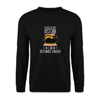 Kätzchen Motiv Katzen Zubehör Katzenhalter - Unisex Pullover - Schwarz - Vorne - Alina (178cm) & Michal (187cm)