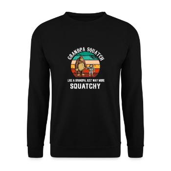 Bigfoot Sasquatch Für Männer Frauen Jungen Mädchen Lustig - Unisex Pullover - Schwarz - Vorne - Alina (178cm) & Michal (187cm)