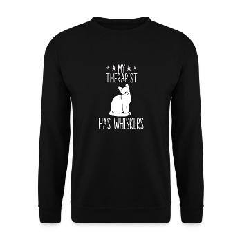 Tenue amusante de propriétaire de chat - Sweat-shirt Unisexe - noir - Devant - Alina (178cm) & Michal (187cm)