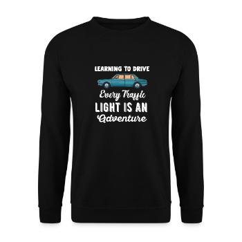 Neue Fahrschüler Mädchen Frauen Mutter Tochter - Unisex Pullover - Schwarz - Vorne - Alina (178cm) & Michal (187cm)
