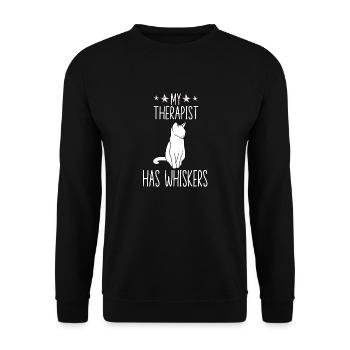 Kitten cat outfit for cat owner cat - Unisex Sweatshirt - black - Front - Alina (178cm) & Michal (187cm)