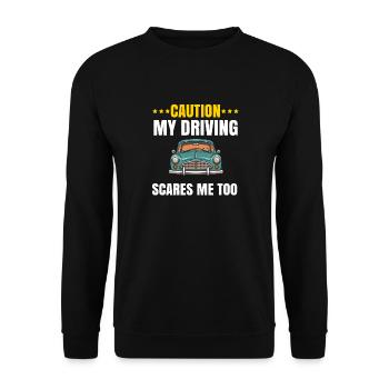 Neue Fahrschüler Mädchen Frauen Mutter Tochter - Unisex Pullover - Schwarz - Vorne - Alina (178cm) & Michal (187cm)