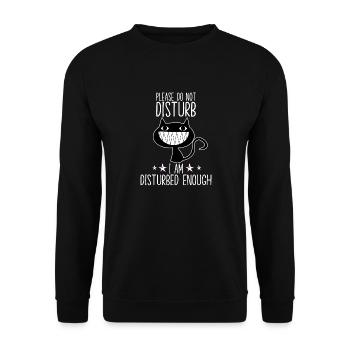 Kitten cat outfit for cat owner cat - Unisex Sweatshirt - black - Front - Alina (178cm) & Michal (187cm)