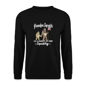 Bigfoot Sasquatch Für Männer Frauen Jungen Mädchen Lustig - Unisex Pullover - Schwarz - Vorne - Alina (178cm) & Michal (187cm)