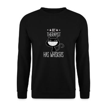 Costume de chat amusant propriétaire de chat - Sweat-shirt Unisexe - noir - Devant - Alina (178cm) & Michal (187cm)
