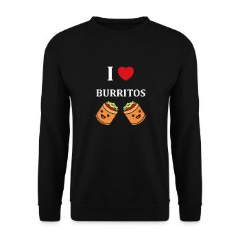 Amour Petit burrito - Sweat-shirt Unisexe - noir - Devant - Alina (178cm) & Michal (187cm)