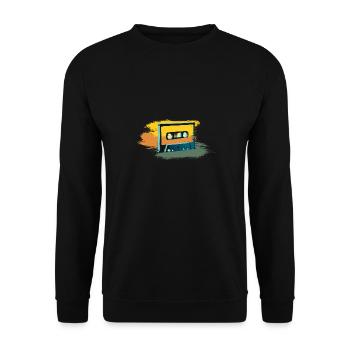 Kassette - Unisex Pullover - Schwarz - Vorne - Alina (178cm) & Michal (187cm)