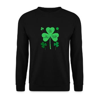 Catholique Religieux Irlandais Shamrock Chrétien - Sweat-shirt Unisexe - noir - Devant - Alina (178cm) & Michal (187cm)