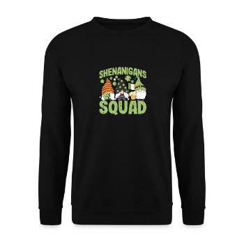 Escouade de manigances Feuille de trèfle porte-bonheur - Sweat-shirt Unisexe - noir - Devant - Alina (178cm) & Michal (187cm)