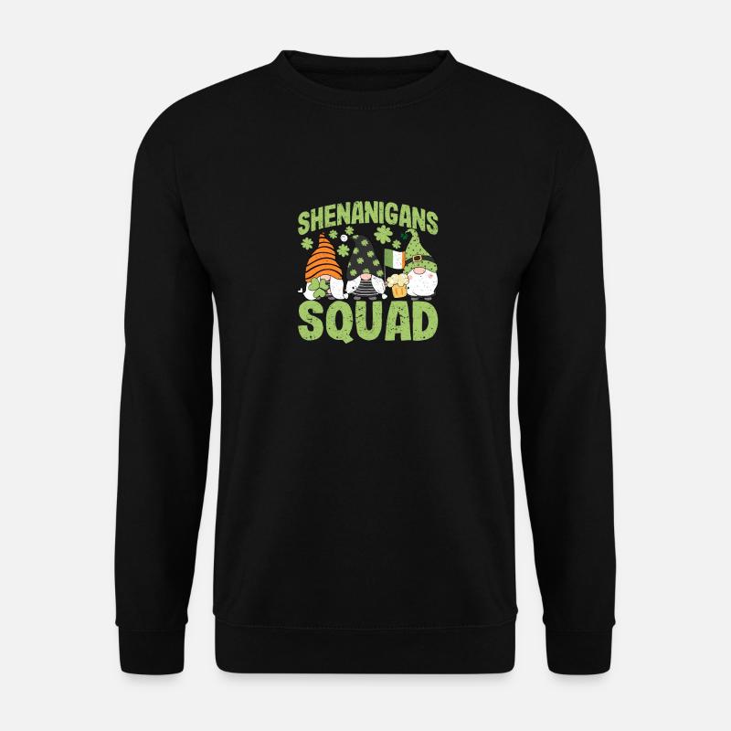 Shenanigans Squad Lucky Clover Leaf - Unisex Sweatshirt - black