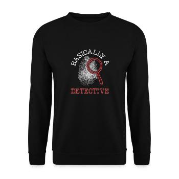 Fondamentalement un détective Murder Show True Crime - Sweat-shirt Unisexe - noir - Devant - Alina (178cm) & Michal (187cm)