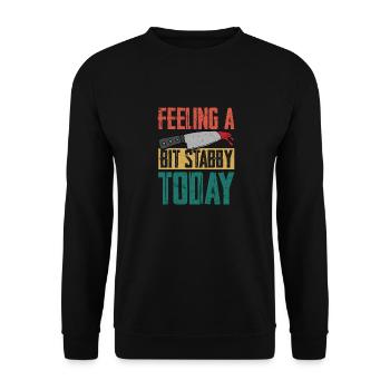 Se sentir un peu poignardé aujourd’hui Murder Show True Crime - Sweat-shirt Unisexe - noir - Devant - Alina (178cm) & Michal (187cm)