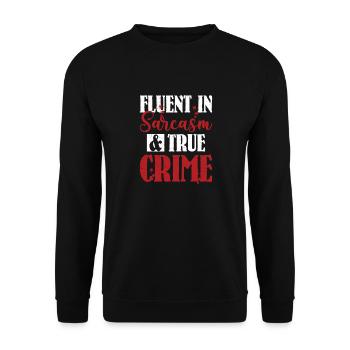 Maîtrise du sarcasme et de la série d’émissions de meurtres True Crime - Sweat-shirt Unisexe - noir - Devant - Alina (178cm) & Michal (187cm)