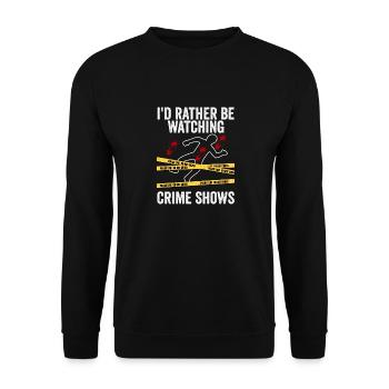 Je préfère regarder des séries policières Serial Killer M - Sweat-shirt Unisexe - noir - Devant - Alina (178cm) & Michal (187cm)