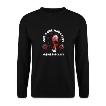 Juste Une Fille Qui Aime Le Meurtre Podcasts True Crime M - Sweat-shirt Unisexe - noir - Devant - Alina (178cm) & Michal (187cm)