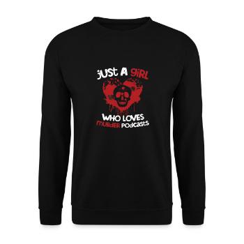 Just A Girl Who Loves Murder Podcasts Murder Show - Unisex Sweatshirt - black - Front - Alina (178cm) & Michal (187cm)