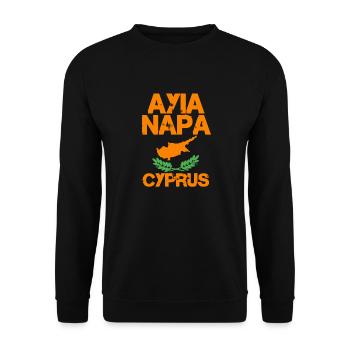 Vintage Ayia Napa - Zypern - Unisex Pullover - Schwarz - Vorne - Alina (178cm) & Michal (187cm)