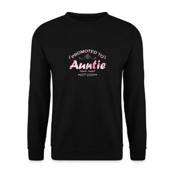 Promoted to Great Aunt Est 2024 - Unisex Sweatshirt - black - Front - Alina (178cm) & Michal (187cm)