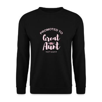 Promoted to Great Aunt Est 2024 - Unisex Sweatshirt - black - Front - Alina (178cm) & Michal (187cm)