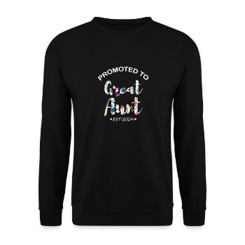 Promoted to Great Aunt Est 2024 - Unisex Sweatshirt - black - Front - Alina (178cm) & Michal (187cm)
