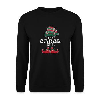 Carol Elf Familie Passende Gruppe Weihnachten Mama Papa - Unisex Pullover - Schwarz - Vorne - Alina (178cm) & Michal (187cm)