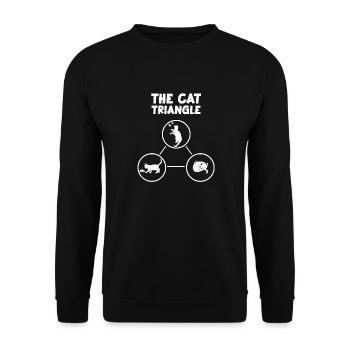Triangle des chats Cadeau amusant pour les - Sweat-shirt Unisexe - noir - Devant - Alina (178cm) & Michal (187cm)