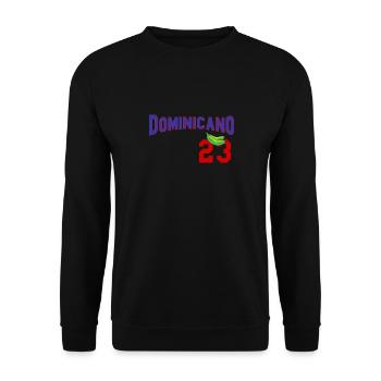 Dominikanische Flagge RD Dominikanische Republik Baseball - Unisex Pullover - Schwarz - Vorne - Alina (178cm) & Michal (187cm)
