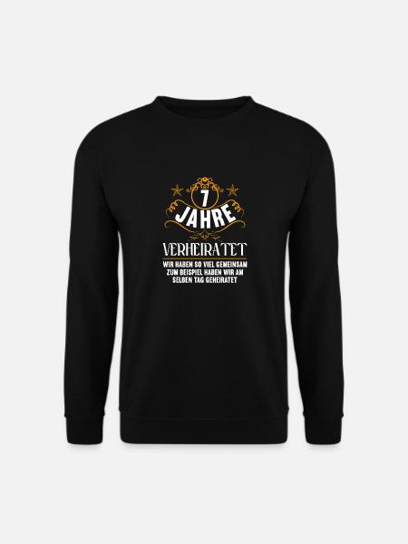 Wir haben viel gemeinsam 7.Hochzeitstag - Unisex Pullover - Schwarz
