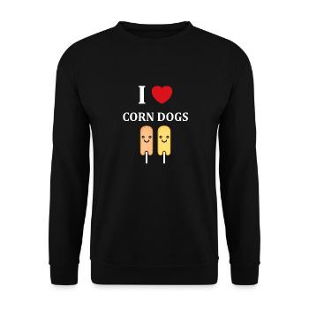 Nourriture Petit corn dog - Sweat-shirt Unisexe - noir - Devant - Alina (178cm) & Michal (187cm)