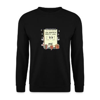 Christmas Costume Pajama Party On Santa's Claus - Unisex Sweatshirt - black - Front - Alina (178cm) & Michal (187cm)