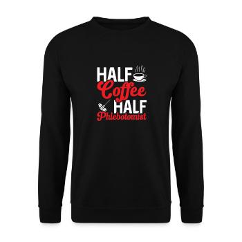 Phlebotomy Blood Draw Blood Nurse - Unisex Sweatshirt - black - Front - Alina (178cm) & Michal (187cm)
