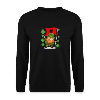 Albanian Flag St. Patrick's Day Albania - Unisex Sweatshirt - black - Front - Alina (178cm) & Michal (187cm)
